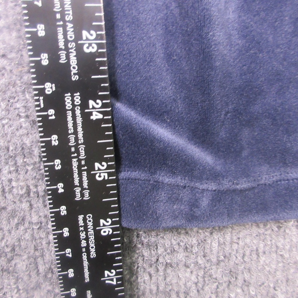 Uniqlo Sweatpants Womens XS Blue Velour Wide Leg Elastic Waist Lounge‎ Stretch - Picture 8 of 8